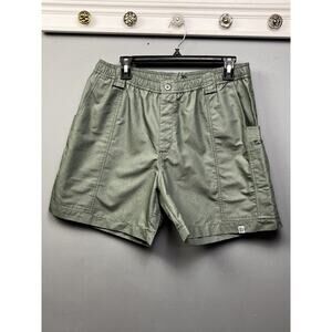 Dapper Dog shorts Mens 34‎ Green utility nylon blend pockets elastic waist New